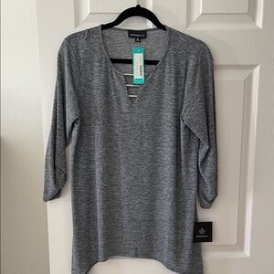 Heather Gray V-Neck Tunic